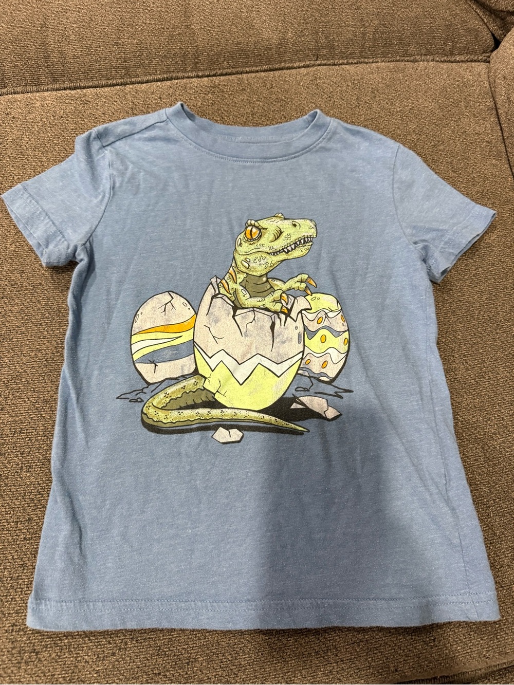 Cat & Jack Blue T‑Shirt with Green Dino Hatching Graphic